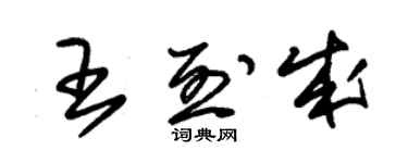 朱錫榮王烈成草書個性簽名怎么寫