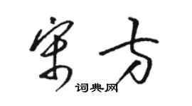 駱恆光宋方草書個性簽名怎么寫