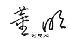 駱恆光董明草書個性簽名怎么寫