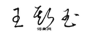 駱恆光王斯玉草書個性簽名怎么寫