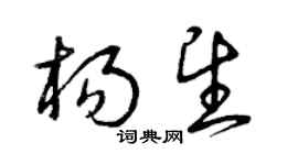 曾慶福楊望草書個性簽名怎么寫