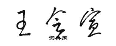 駱恆光王會宣草書個性簽名怎么寫