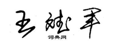 朱錫榮王斌軍草書個性簽名怎么寫