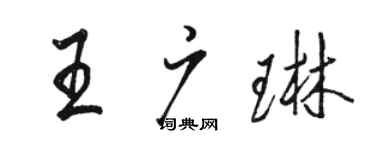 駱恆光王廣琳行書個性簽名怎么寫