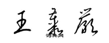 梁錦英王叢嚴草書個性簽名怎么寫