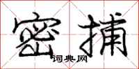 龐中華密捕行書怎么寫