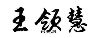 胡問遂王領慧行書個性簽名怎么寫