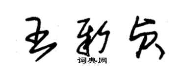 朱錫榮王新貞草書個性簽名怎么寫