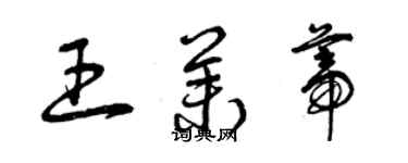 曾慶福王茉蒂草書個性簽名怎么寫