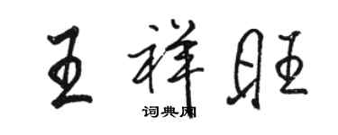 駱恆光王祥旺行書個性簽名怎么寫