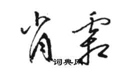 駱恆光肖霜草書個性簽名怎么寫