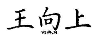 丁謙王向上楷書個性簽名怎么寫