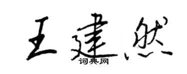 王正良王建然行書個性簽名怎么寫