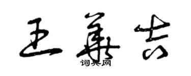 曾慶福王華吉草書個性簽名怎么寫