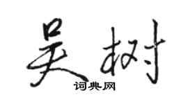 駱恆光吳樹行書個性簽名怎么寫