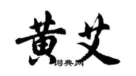 胡問遂黃艾行書個性簽名怎么寫