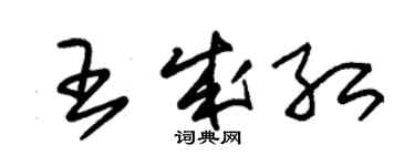 朱錫榮王成紅草書個性簽名怎么寫