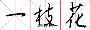 一枝花怎么寫好看