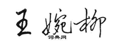 駱恆光王婉柳行書個性簽名怎么寫