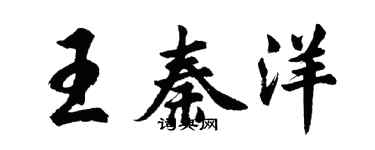 胡問遂王秦洋行書個性簽名怎么寫