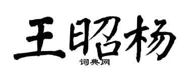 翁闓運王昭楊楷書個性簽名怎么寫