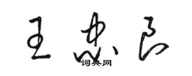 駱恆光王忠良草書個性簽名怎么寫