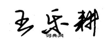 朱錫榮王樂耕草書個性簽名怎么寫