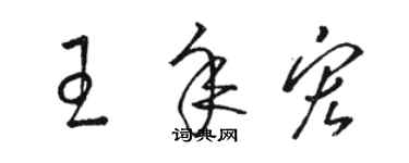 駱恆光王年宏草書個性簽名怎么寫