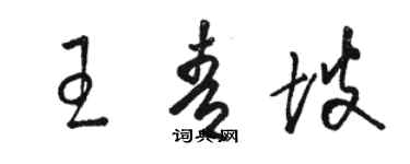 駱恆光王青坡草書個性簽名怎么寫