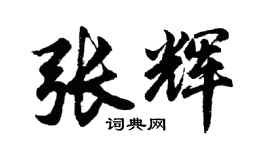 胡問遂張輝行書個性簽名怎么寫