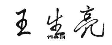 駱恆光王生亮行書個性簽名怎么寫