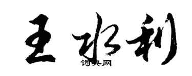 胡問遂王水利行書個性簽名怎么寫