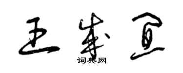 曾慶福王成宜草書個性簽名怎么寫