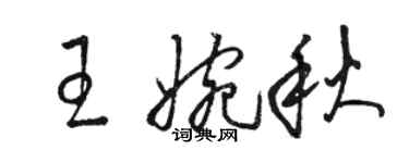 駱恆光王婉秋草書個性簽名怎么寫