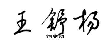 梁錦英王舒楊草書個性簽名怎么寫