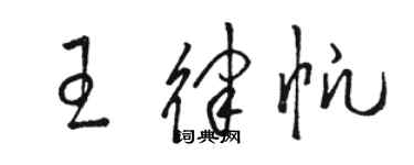 駱恆光王律帆草書個性簽名怎么寫