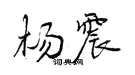 曾慶福楊震行書個性簽名怎么寫