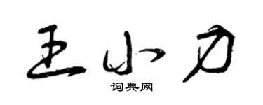 曾慶福王小力草書個性簽名怎么寫