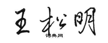 駱恆光王松明行書個性簽名怎么寫