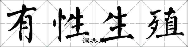 翁闓運有性生殖楷書怎么寫