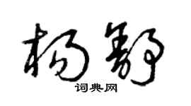 曾慶福楊舒草書個性簽名怎么寫