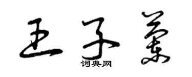 曾慶福王子蘭草書個性簽名怎么寫