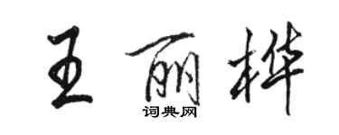 駱恆光王麗樺行書個性簽名怎么寫