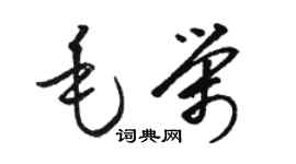 駱恆光毛榮草書個性簽名怎么寫