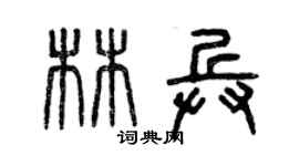 曾慶福林兵篆書個性簽名怎么寫