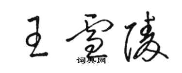 駱恆光王雪陵草書個性簽名怎么寫