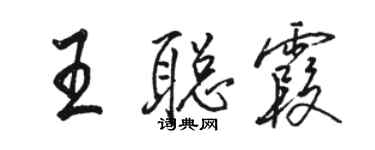 駱恆光王聰霞行書個性簽名怎么寫