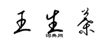 梁錦英王生葉草書個性簽名怎么寫