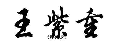 胡問遂王紫重行書個性簽名怎么寫