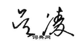 駱恆光吳凌草書個性簽名怎么寫